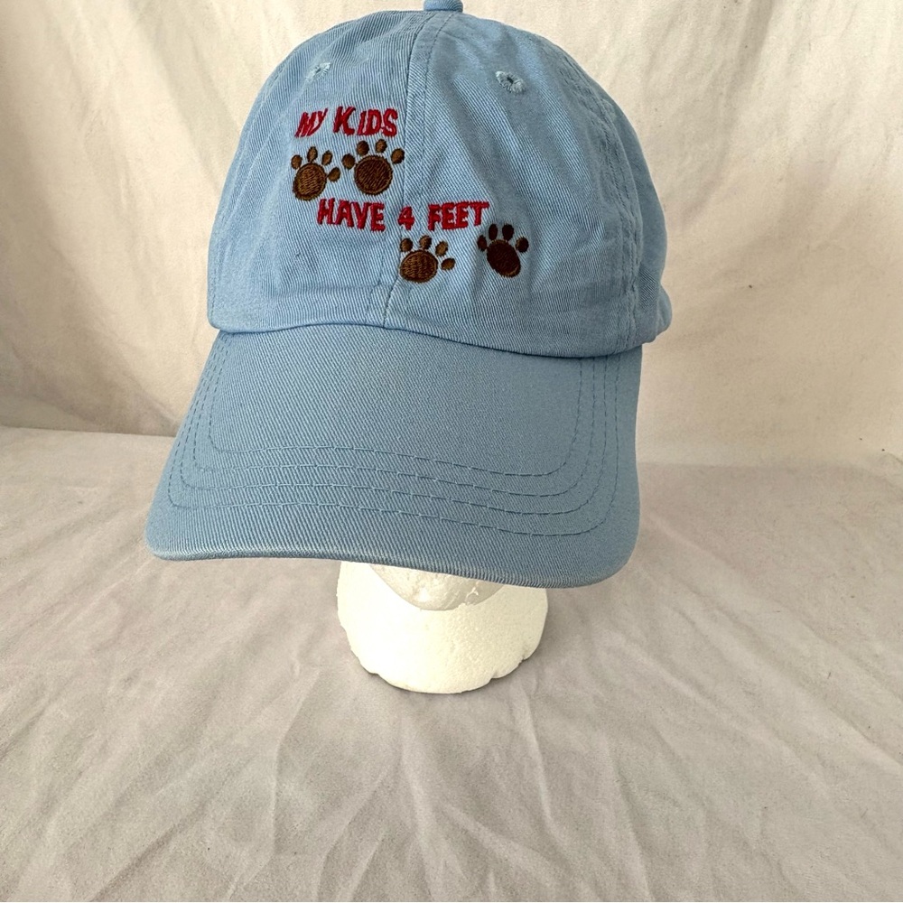 Vintage my kids have 4 feet pet owner lover hat baseball adult unisex one size